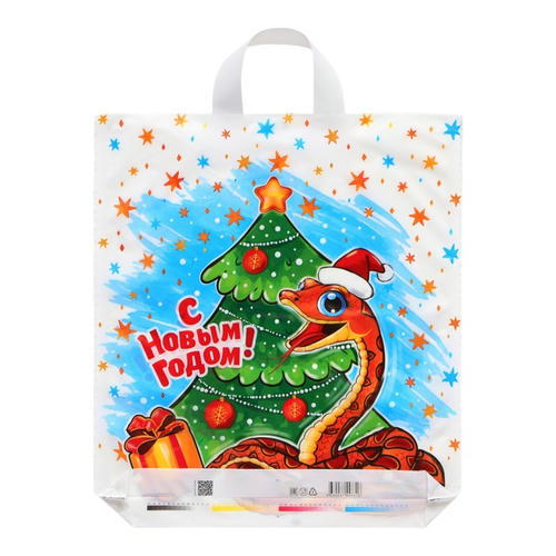 Пакет "Питоша", полиэтиленовый с петлевой ручкой, 42х38 см - 25 шт. — изображение 2