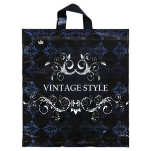 Пакет "Винтажный стиль", полиэтиленовый с петлевой ручкой, 44х40 см, 70 мкм - 50 шт.