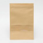 Пакет фасовочный, крафт, зип-лок, с окном, 20(4) х 30 см - 50 шт.