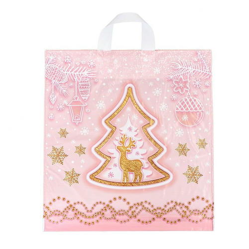 Новый год. Пакет "Чудеса", полиэтиленовый с петлевой ручкой, 40х42 см - 25 шт.