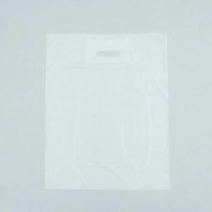 Пакет полиэтиленовый с вырубной ручкой, белый, 40 х 50 см, 30 мкм - 50 шт.