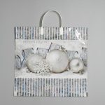 Новый год. Пакет "Лёд", полиэтиленовый с пластиковой ручкой, 38х35 см - 10 шт.