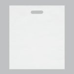 Пакет с вырубной усиленной ручкой, белый, 40 х 50 см, 45 мкм - 50 шт.