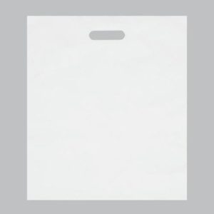 Пакет с вырубной усиленной ручкой, белый, 40 х 50 см, 45 мкм - 50 шт.