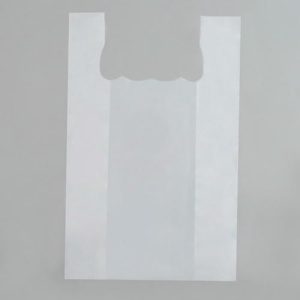 Пакет майка, полиэтиленовый, белый 35 х 55 см, 18 мкм - 100 шт.