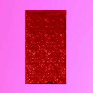 Пакет подарочный голографический с липкой лентой, "Яркость", 6x8+2 см, МИКС - 50 шт.