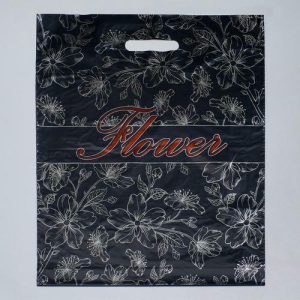 Пакет "Флористик", полиэтиленовый с вырубной ручкой, 38х48 см, 50 мкм - 50 шт.