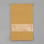 Пакет Zip-lock Крафт с прямоугольным окном 12 х 20 см - 50 шт.