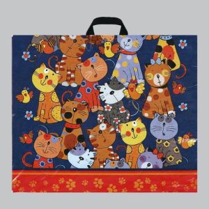 Пакет "Кошкин дом", полиэтиленовый с петлевой ручкой, 60 х 50 см, 70 мкм - 25 шт.