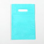 Пакет полиэтиленовый с вырубной ручкой, Бирюзовый 20-30 См, 30 мкм - 50 шт.