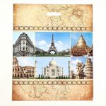 Пакет "Путешествие", полиэтиленовый с вырубной ручкой, 50х60 см, 100 мкм - 50 шт.