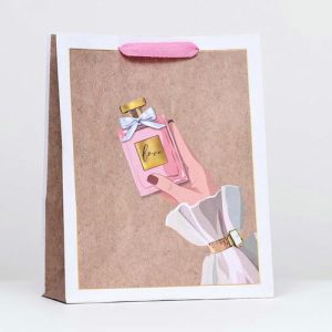 Пакет крафт "Love" 26 х 32 х 12 см - 6 шт.