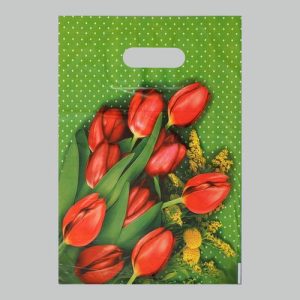 Пакет "Мимоза" полиэтиленовый с вырубной ручкой, 35 мкм, 30 х 40 см - 50 шт.