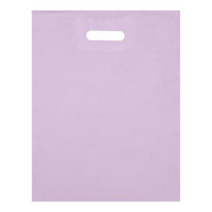 Пакет полиэтиленовый, с вырубной ручкой, сиреневый, 34 х 45, 33 мкм - 50 шт.