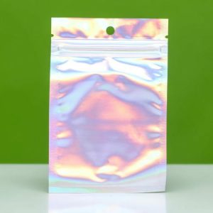 Пакет Zip-lock ПЭТ, иридисцентный, со сплошным окном, плоский, еврослот 8 х 12 см - 100 шт.