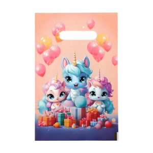 Пакет подарочный "Единорожки" 20 х 30 см 30 мкм - 50 шт.