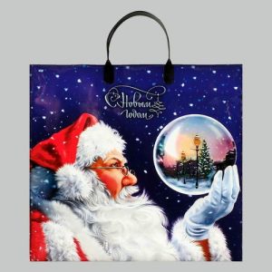 Новый год. Пакет "Магический шар", полиэтиленовый с пластиковой ручкой, 38х35 см - 10 шт.