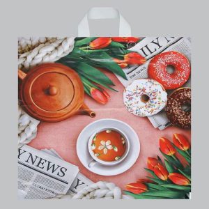 Пакет "Пуэр", полиэтиленовый с петлевой ручкой, 40 х 42 см, 45 мкм - 25 шт.