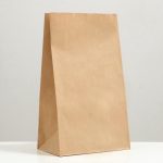Пакет крафт бумажный фасовочный, прямоугольное дно 24 х 14 х 40 см 70 г/м2 - 20 шт.