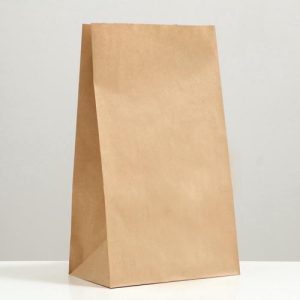 Пакет крафт бумажный фасовочный, прямоугольное дно 24 х 14 х 40 см 70 г/м2 - 20 шт.