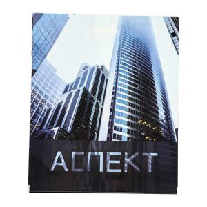 Пакет "Аспект", полиэтиленовый с вырубной ручкой, 50х60 см, 100 мкм - 50 шт.