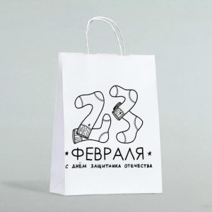 Пакет подарочный «Защитник», 24 х 10 х 32 см - 1 шт.