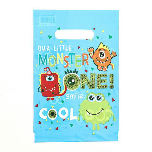 Пакет "Монстры", полиэтиленовый с вырубной ручкой, 20х30 см, 30 мкм - 100 шт.