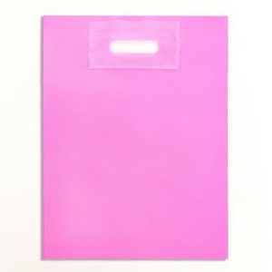 Пакет полиэтиленовый с вырубной усиленной ручкой, кислотная Фуксия 30-40 50 мкм - 50 шт.