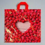 Пакет "Малина", полиэтиленовый с петлевой ручкой, 44 х 42 см, 70 мкм - 50 шт.