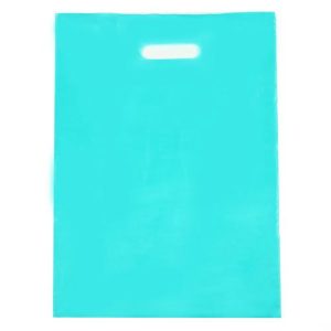 Пакет полиэтиленовый с вырубной ручкой, Бирюзовый 30-40 См, 30 мкм - 50 шт.