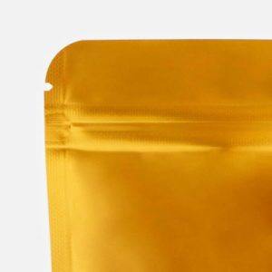 Пакет дой-пак, матовый,золотой с окном, 10 х 15+ 3 см - 100 шт.