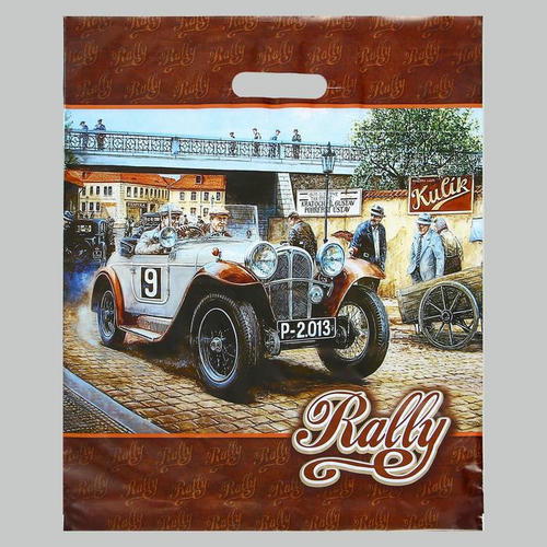 Пакет "Ралли", полиэтиленовый с вырубной ручкой, 45 мкм 40 х 47 см - 50 шт.