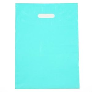 Пакет полиэтиленовый с вырубной ручкой, Бирюзовый 30-40 См, 50 мкм - 50 шт.
