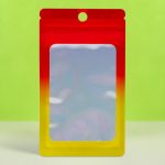 Пакет Зип-лок с окном, с еврослотом, огонь, 7,5 х 12 см - 100 шт.