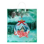 Новый год. Пакет "Хрустальный шар", полиэтиленовый с пластиковой ручкой, 40 х 44 см - 10 шт.