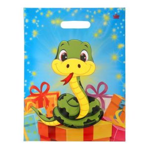 Новый год. Пакет "Символ 2025", полиэтиленовый с вырубной ручкой,л 40 х 31 см - 50 шт.