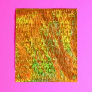 Пакет подарочный голографический с липкой лентой, "Звездное небо", 10x10+2 см - 50 шт.