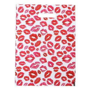 Пакет полиэтиленовый с вырубной ручкой "Поцелуи" 30х40 см, 50 мкм - 10 шт.