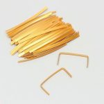 Клип-лента в нарезке, золотая, 13 см - 100 шт.