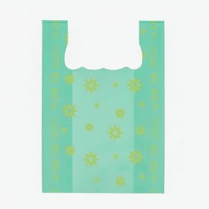 Пакет майка, полиэтиленовый "Звезды", зеленый, 33 х 53 см, 15 мкм - 100 шт.