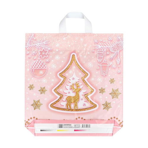 Новый год. Пакет "Чудеса", полиэтиленовый с петлевой ручкой, 40х42 см - 25 шт. — изображение 2