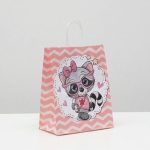 Пакет крафт "Еноты", 22 х 12 х 27 см - 10 шт.