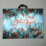 Новый год. Пакет "Голубая ель", полиэтиленовый с петлевой ручкой, 71х55 см - 25 шт.