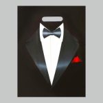 Пакет "Смокинг", полиэтиленовый с вырубной ручкой, 30 х 40 см, 50 мк - 20 шт.