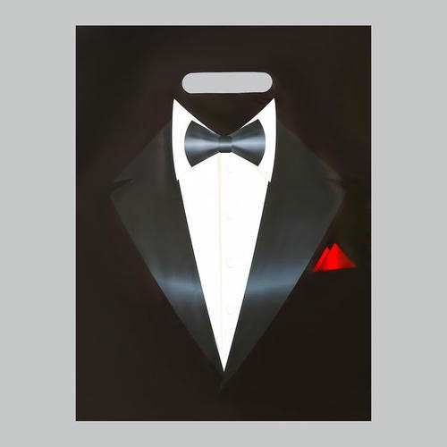 Пакет "Смокинг", полиэтиленовый с вырубной ручкой, 30 х 40 см, 50 мк - 20 шт.