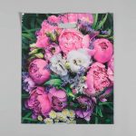 Пакет "Пионы", полиэтиленовый с вырубной ручкой, 38 х 45 см, 60 мкм - 50 шт.