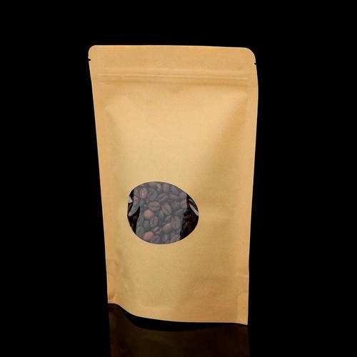 Пакет Zip-lock Крафт с овальным окном 17 х 24 см - 50 шт.