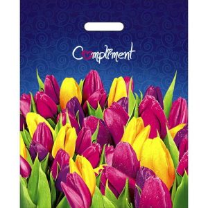 Пакет "Комплимент", полиэтиленовый с вырубной ручкой, 60 мкм 38х47 см - 50 шт.