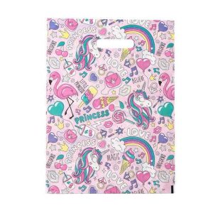 Пакет полиэтиленовый с вырубной ручкой "Единороги", 30х40 см, 50 мкм - 20 шт.