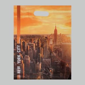 Пакет "Башни", полиэтиленовый с вырубной ручкой, 40 х 50 см, 80 мкм - 50 шт.